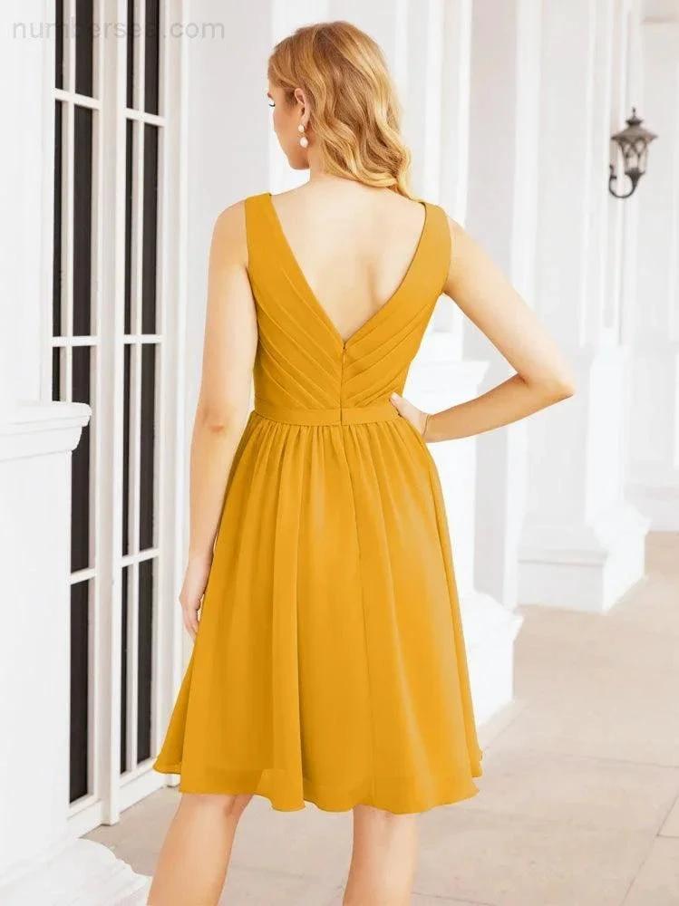 ZapDress Homecoming Dresses Knee Length Skirt V Back 28062 (ZD16943)