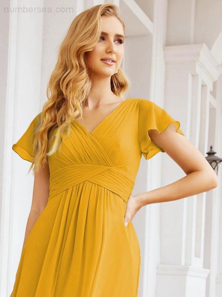 ZapDress Formal Prom Gowns for Mother of The Bride Cap Sleeves Bridesmaid Dress 28047 (ZD16958)