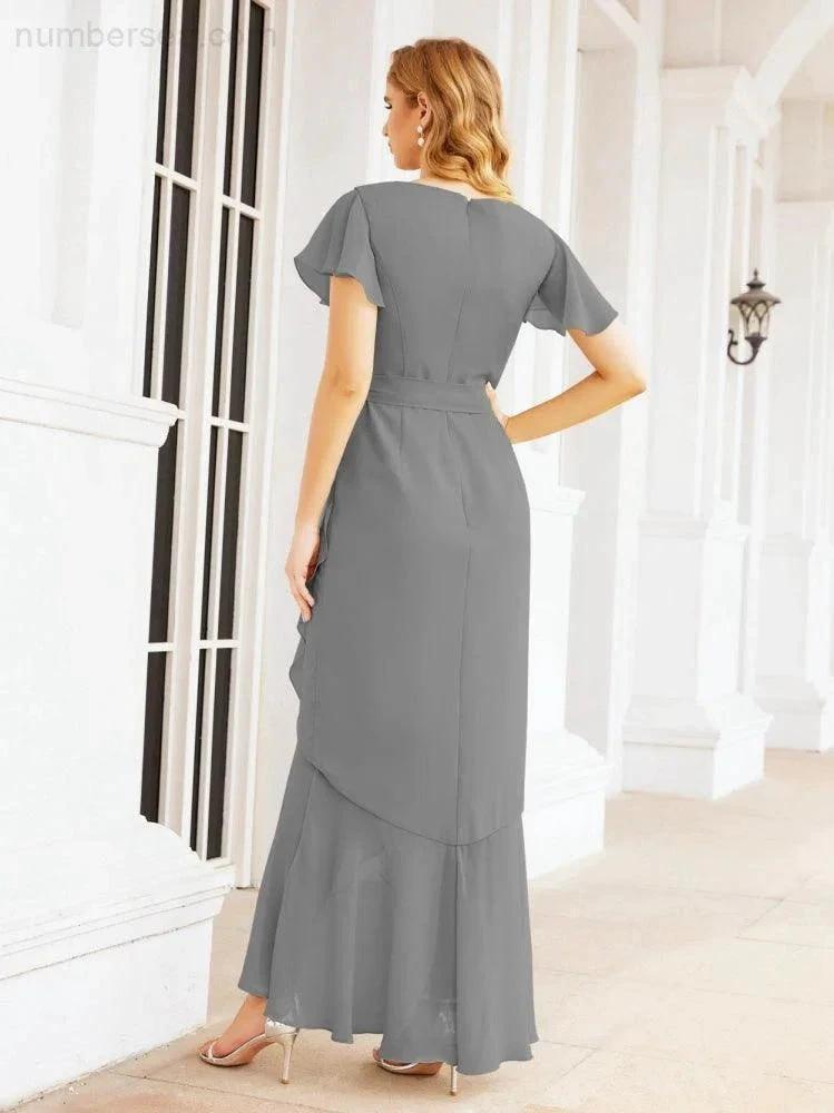 ZapDress Ruffled Bridesmaid Dresses Mermaid Formal Violin Evening Party Prom Gowns 28042 (ZD16997)