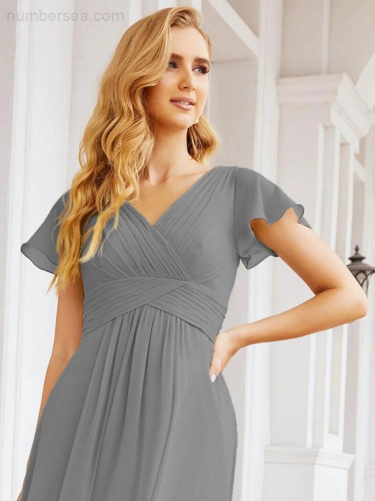 ZapDress Formal Prom Gowns for Mother of The Bride Cap Sleeves Bridesmaid Dress 28047 (ZD16958)