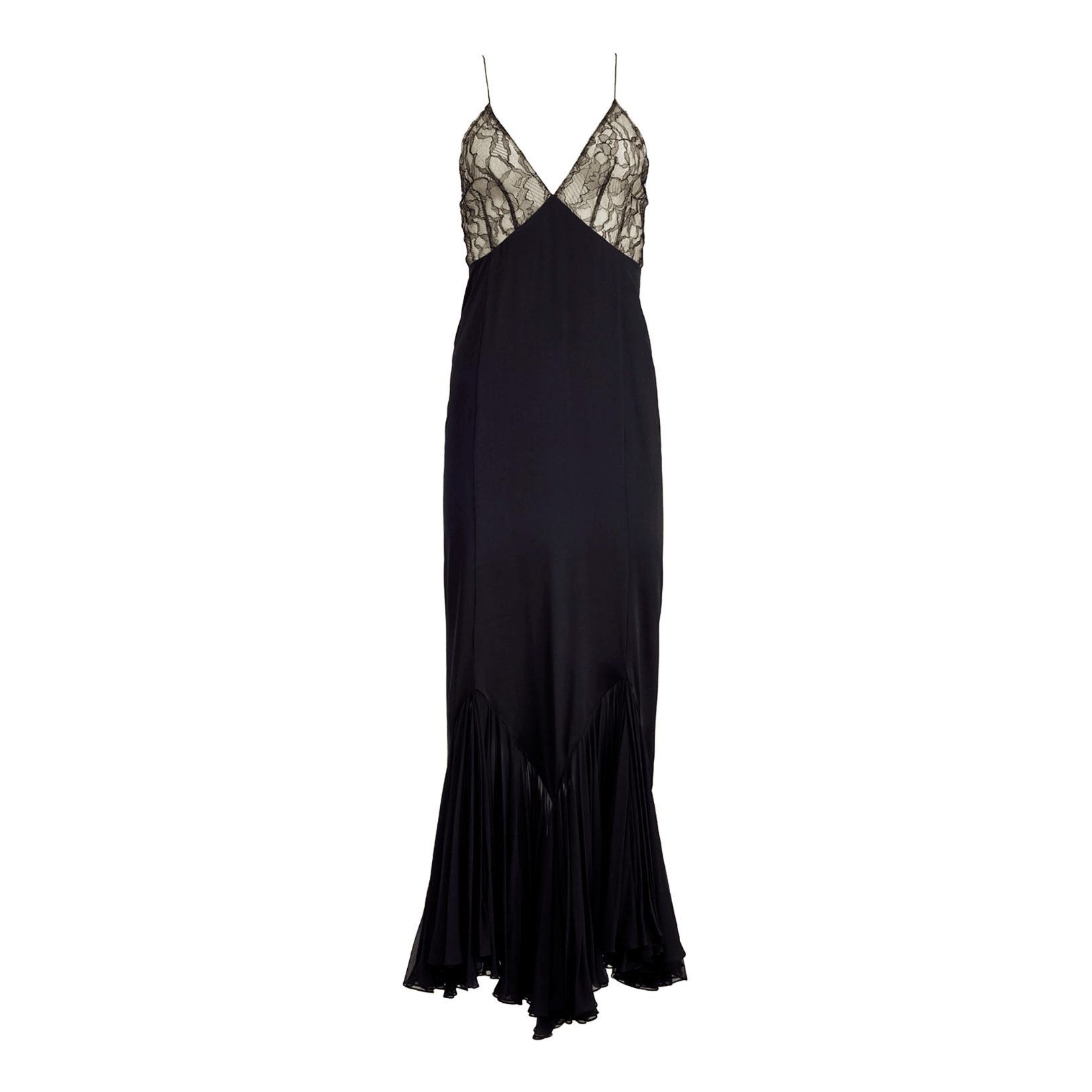 Anissa - Spliced - Lace Mesh Maxi Dress