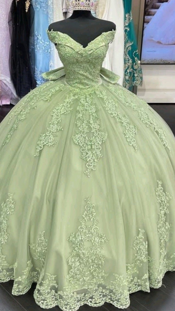 Off The Shoulder Ball Gown Satin Princess Dress With Lace Back With Big Bow