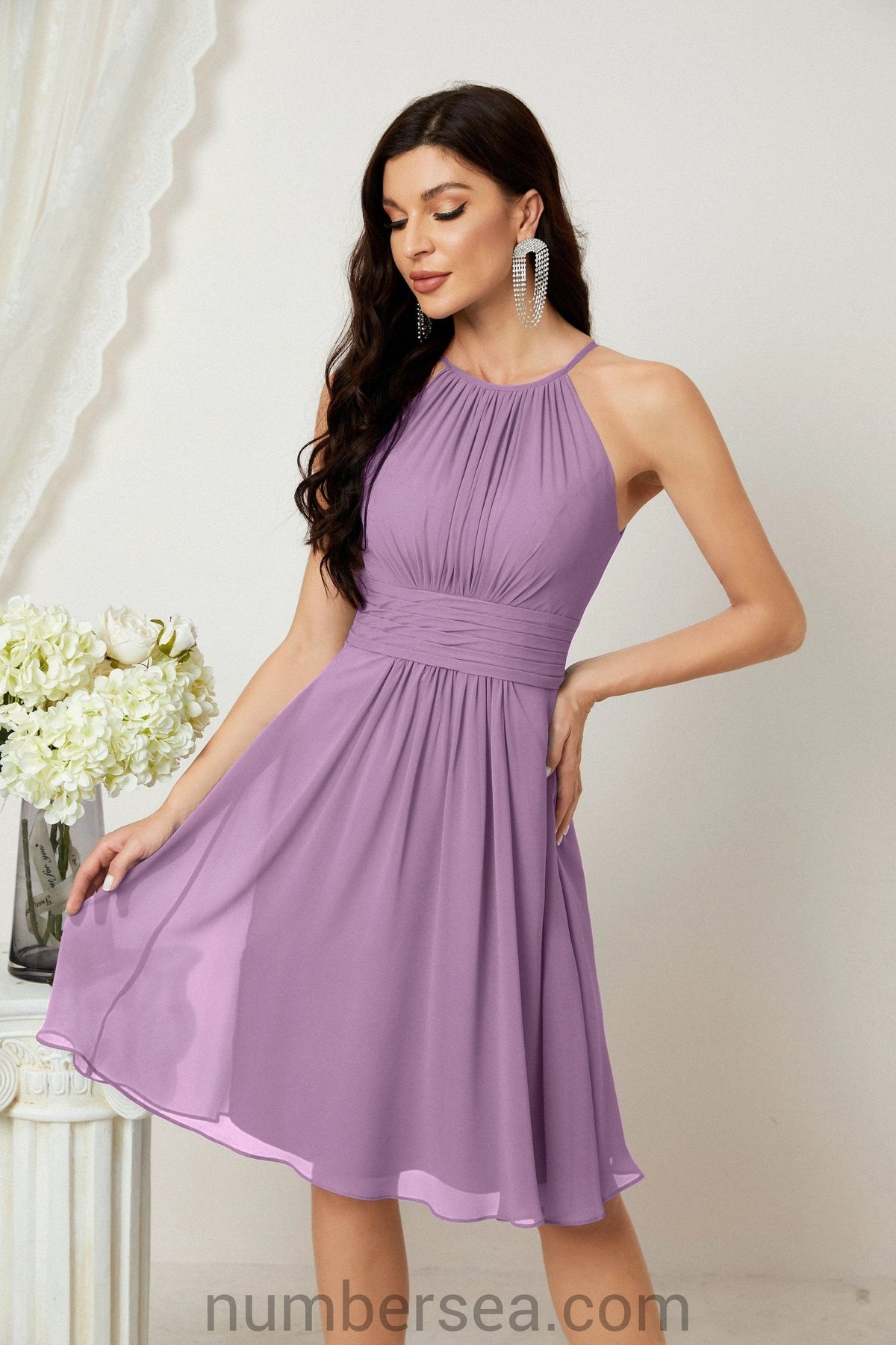 Halter Homecoming Dresses Formal Evening Party Cocktail Dress 28011 Clearance sale (ZD16954)