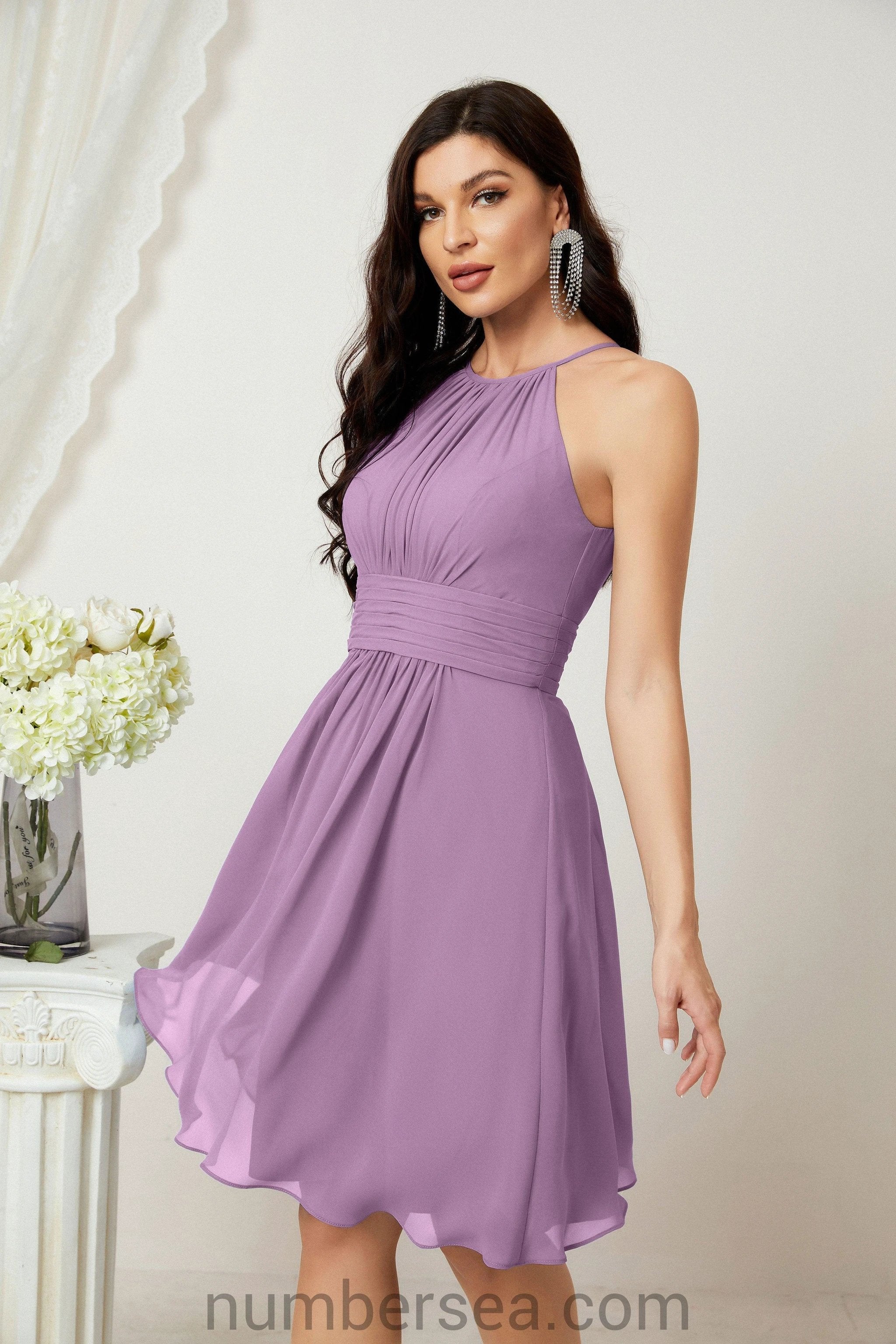 Halter Homecoming Dresses Formal Evening Party Cocktail Dress 28011 Clearance sale (ZD16954)