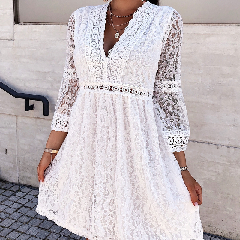 Noa Statement Short Lace Dress Evening Wear Edit