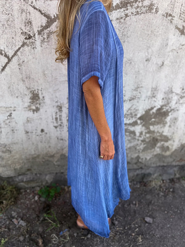 Inés Exclusive Loose V Neck Dress Premium Wardrobe Essential