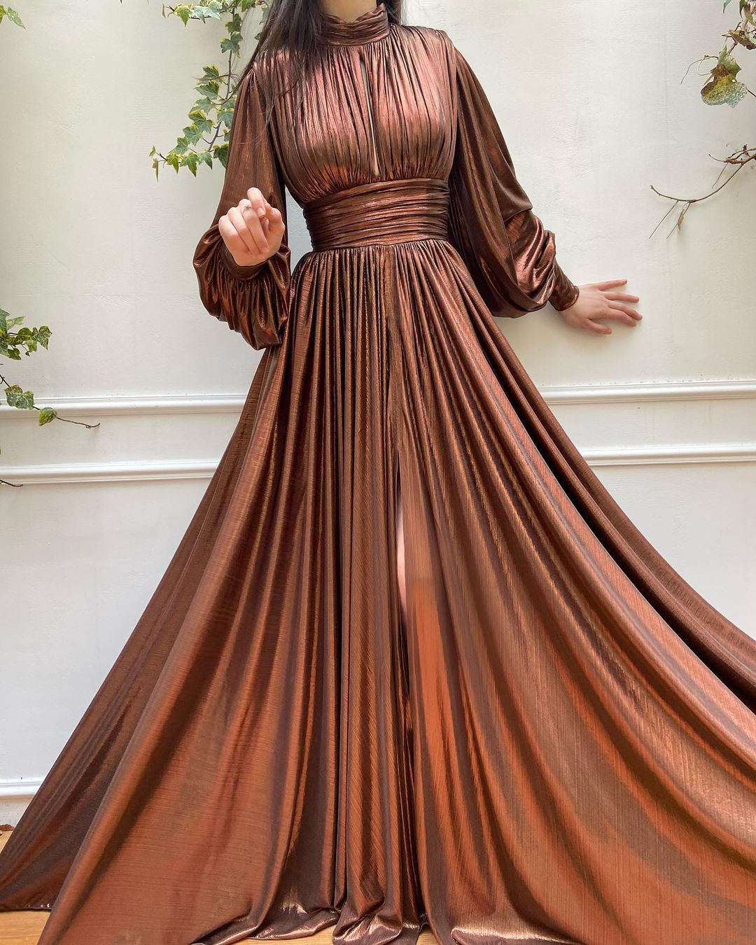 Spring Summer Popular Color Tight Waist Halter Large Swing Chic Avocado Green Dress Maxi Dress for Women