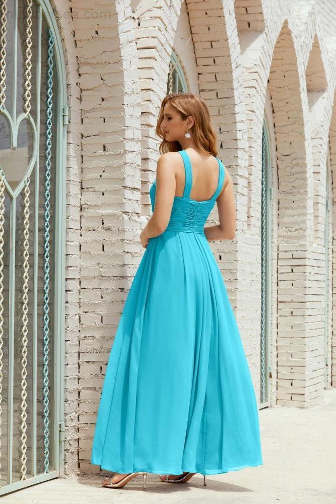 Halter Bridesmaid Dresses Formal Cocktail Prom Gown 28015 (ZD16956)