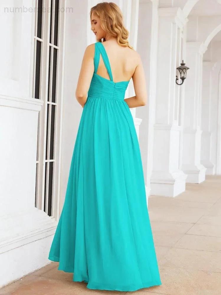 ZapDress One Shoulder Bridesmaid Dresses Long Maxi Formal Evening Party Prom Gowns 28061 (ZD17044)