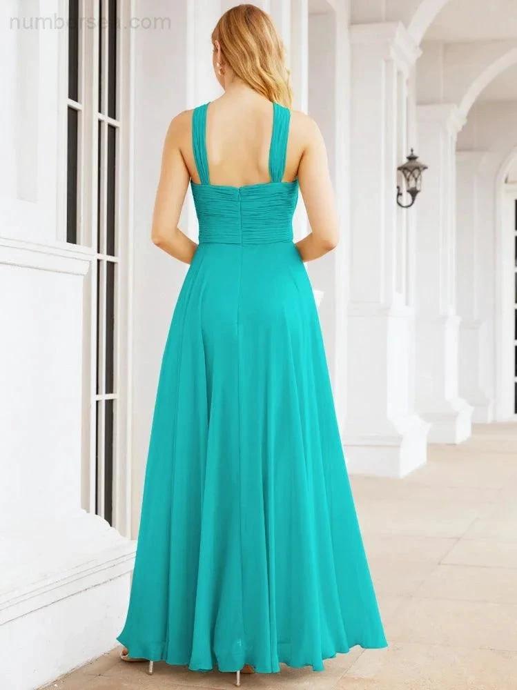ZapDress Crisscross Halter Bridesmaid Dresses for Party Wedding Evening Prom Maxi Ball Gowns 28053 (ZD17037)