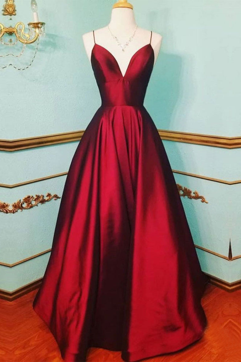 Elegant Formal Solid Solid Color V Neck Evening Dress Dresses(5 Colors) - View 6 | VelvetHem