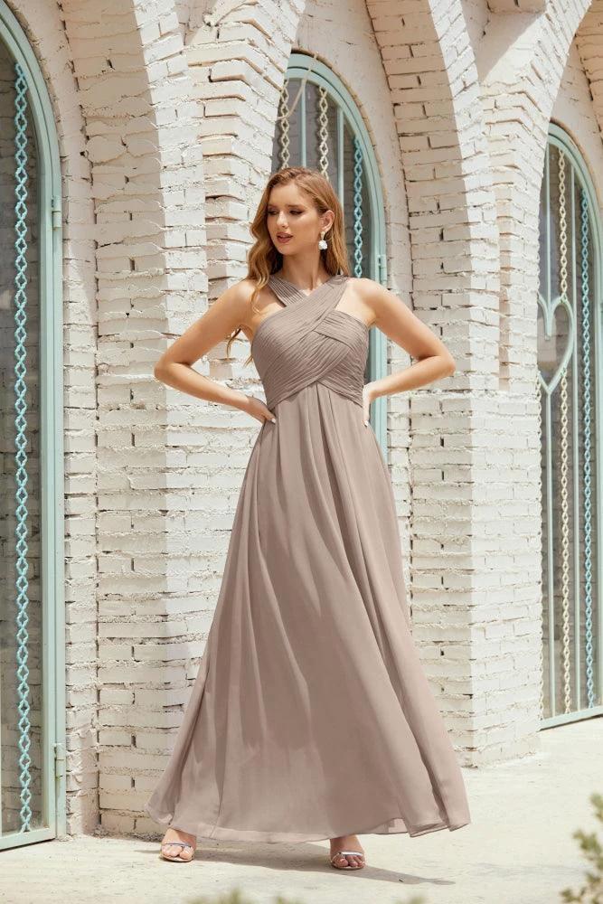 Halter Bridesmaid Dresses Formal Cocktail Prom Gown 28015 by numbersea