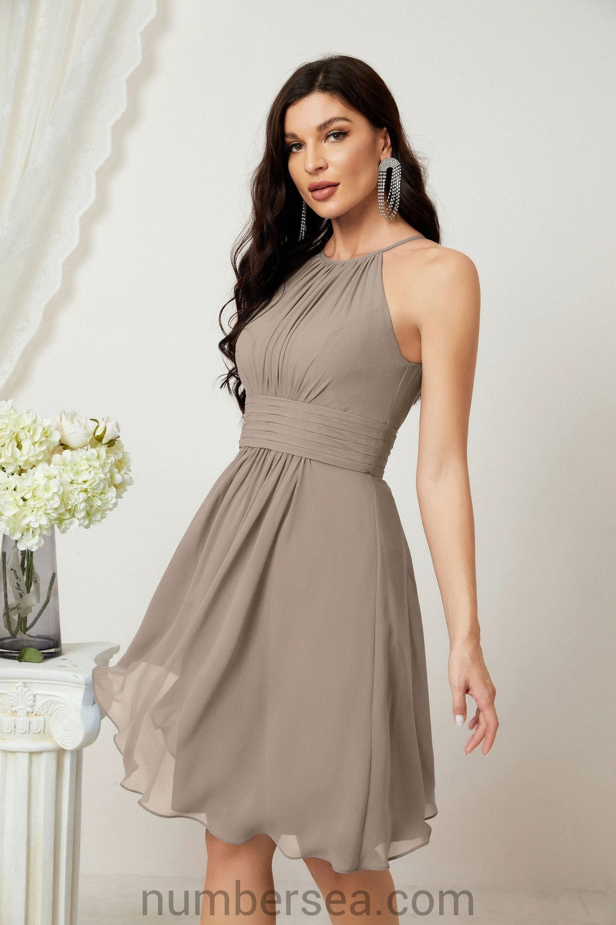 Halter Homecoming Dresses Formal Evening Party Cocktail Dress 28011 Clearance sale (ZD16954)