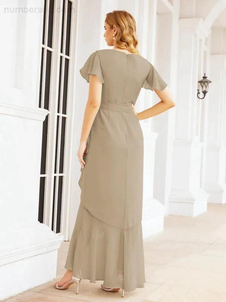 ZapDress Ruffled Bridesmaid Dresses Mermaid Formal Violin Evening Party Prom Gowns 28042 (ZD16997)