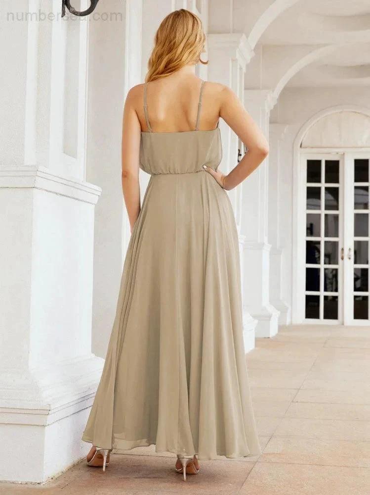 ZapDress  Halter Long Bridesmaid Dresses Formal A line Juniors Dress 28029 (ZD17029)