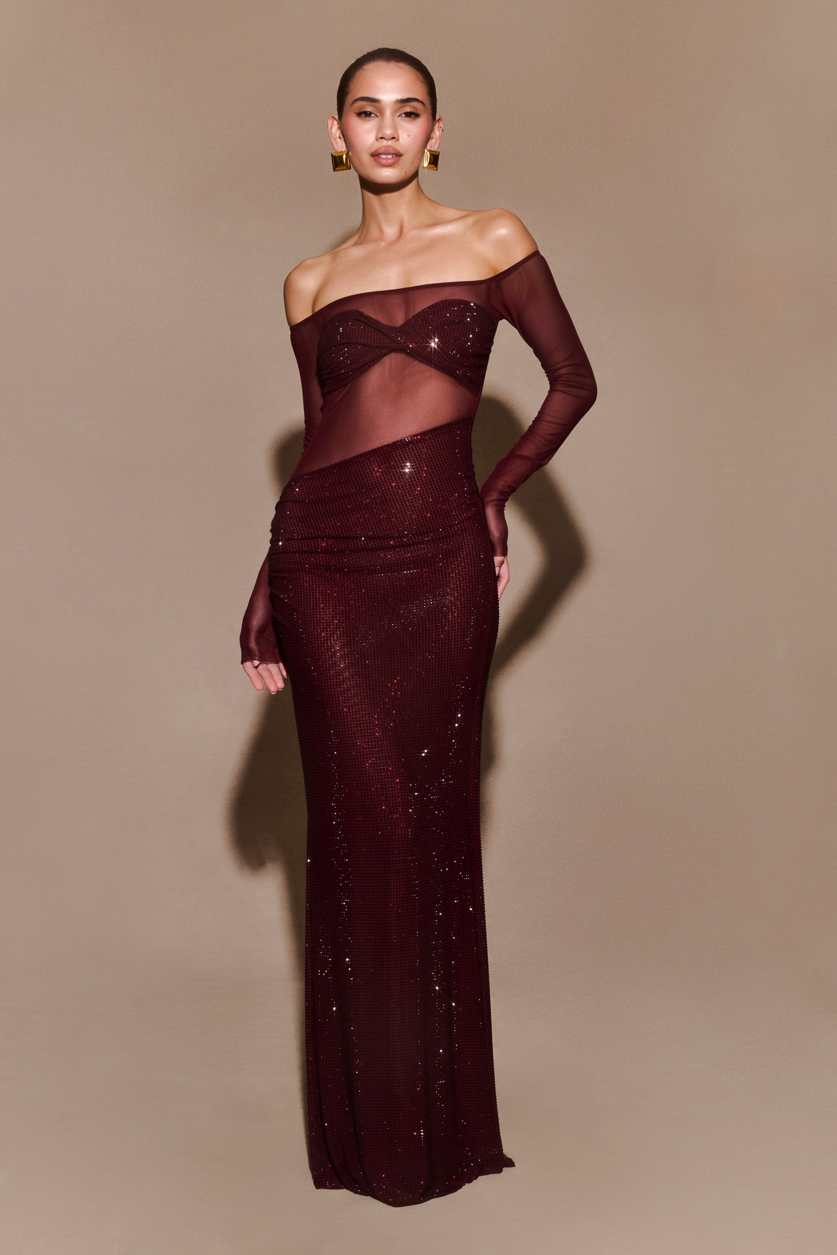 Nash Diamante Maxi Dress