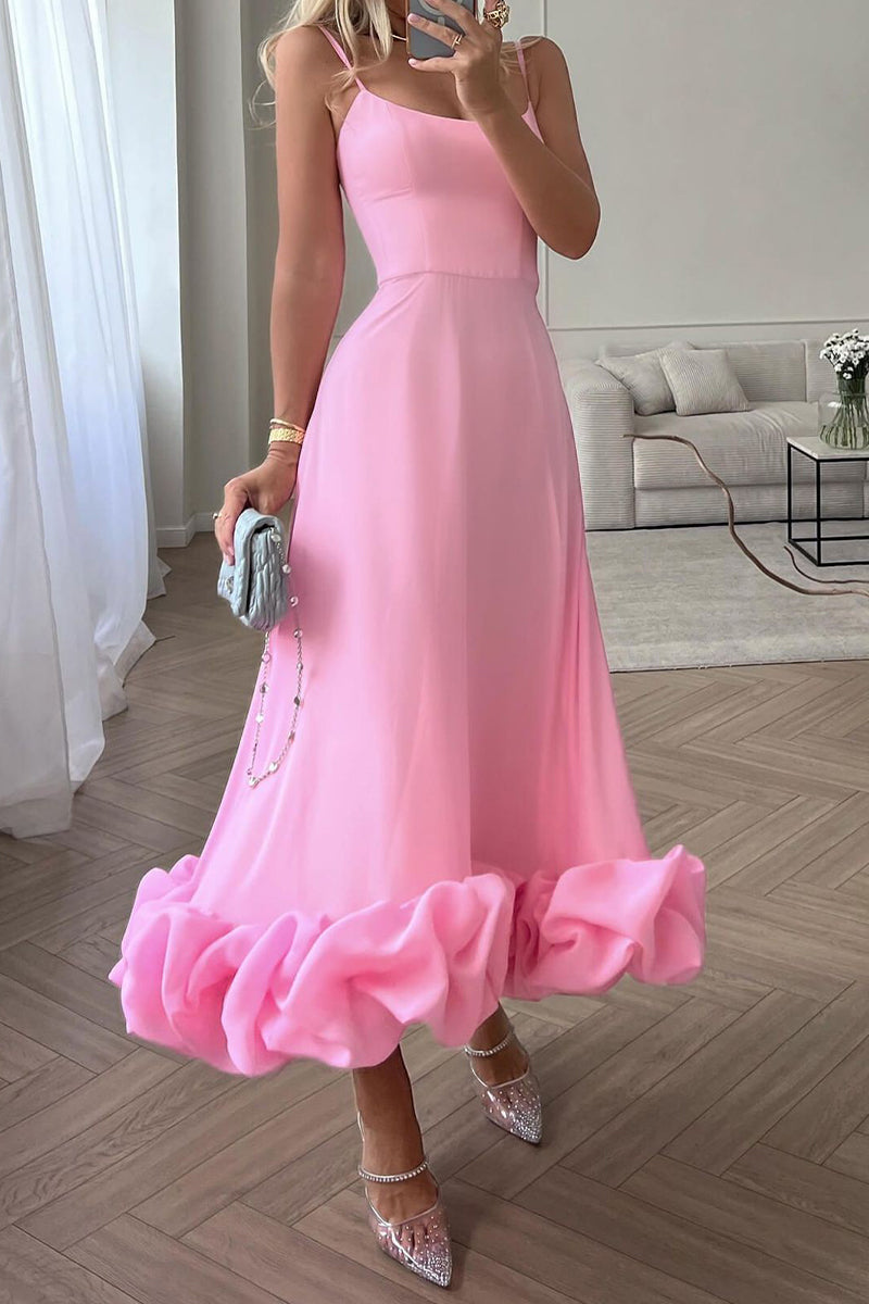 Simplicity Formal Solid Patchwork U Neck Evening Dress Dresses - View 8 | VelvetHem