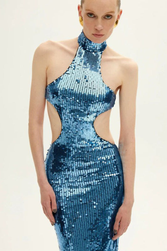 Fringe Sequin Feather Panel Party Mini Sequin Dress - VelvetHem