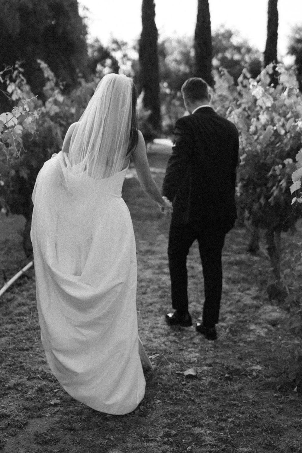 Charming A-Line Strapless White Long Wedding Dress with Split Front - View 4 | FashionDia