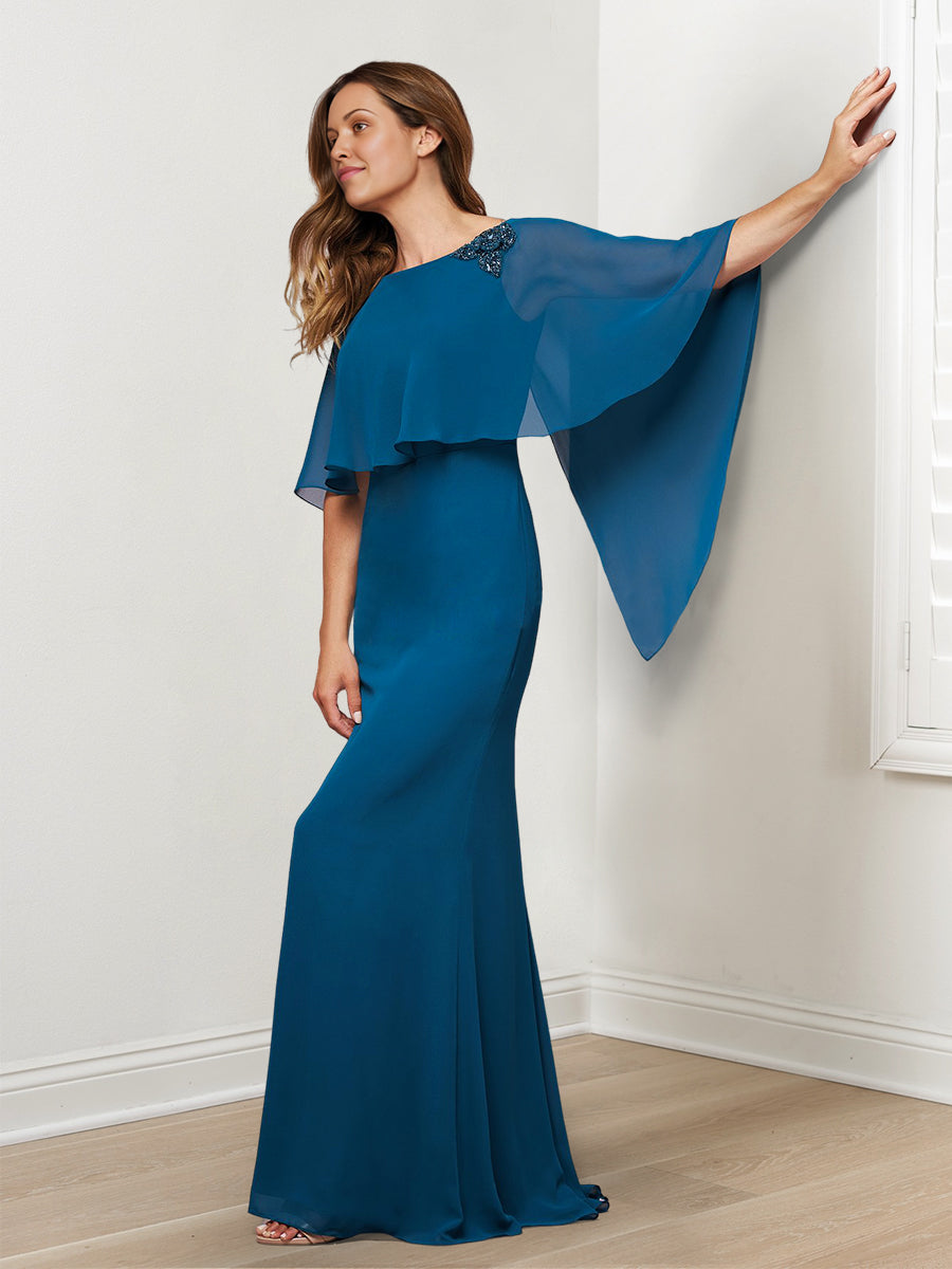 Sheath/Column Mother of the Bride Dresses with Beading