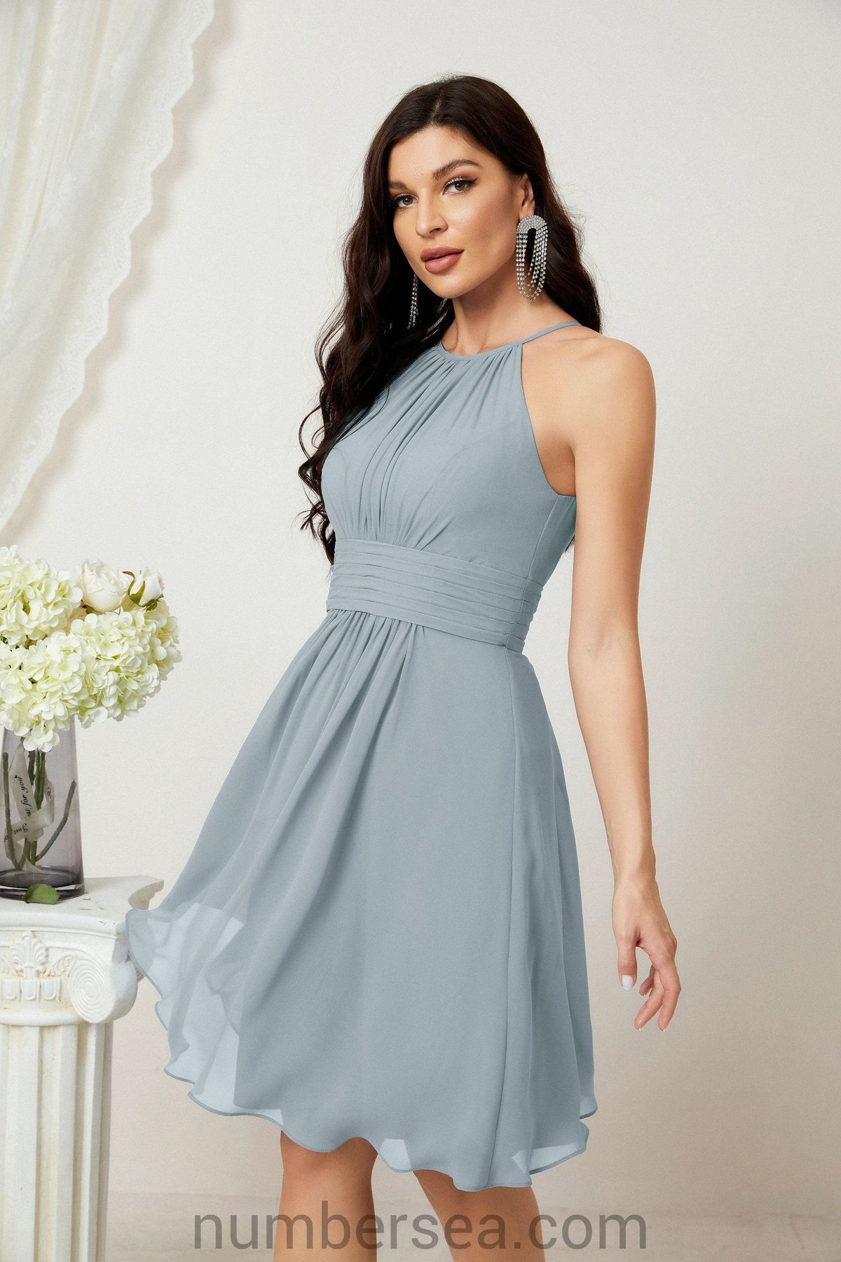 Halter Homecoming Dresses Formal Evening Party Cocktail Dress 28011 Clearance sale (ZD16954)