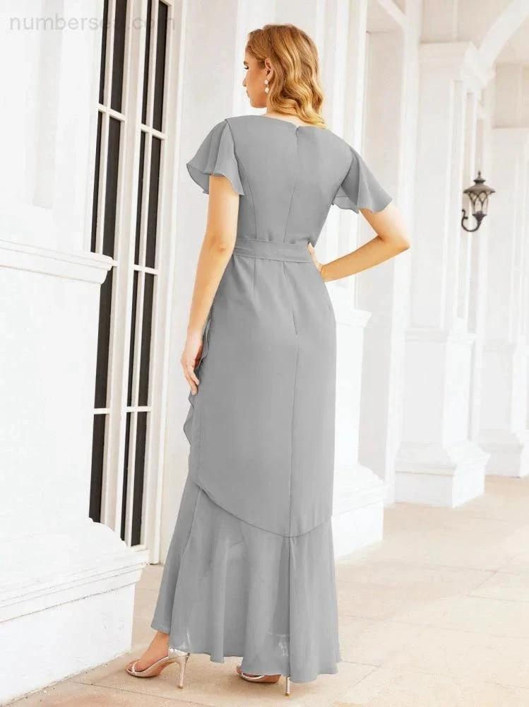 ZapDress Ruffled Bridesmaid Dresses Mermaid Formal Violin Evening Party Prom Gowns 28042 (ZD16997)