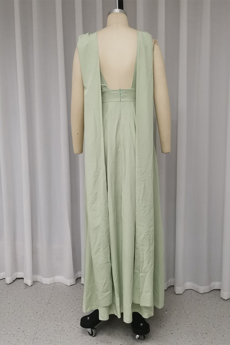 Sexy Prom Backless Slit V Neck Evening Dresses - View 5 | VelvetHem