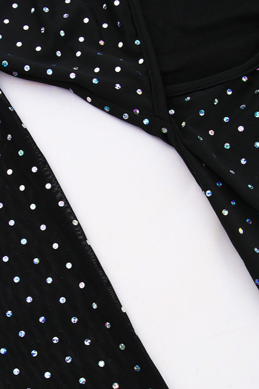 Sequin Cut-Out Tie Back Bodycon Maxi Dress - View 4 | VelvetHem