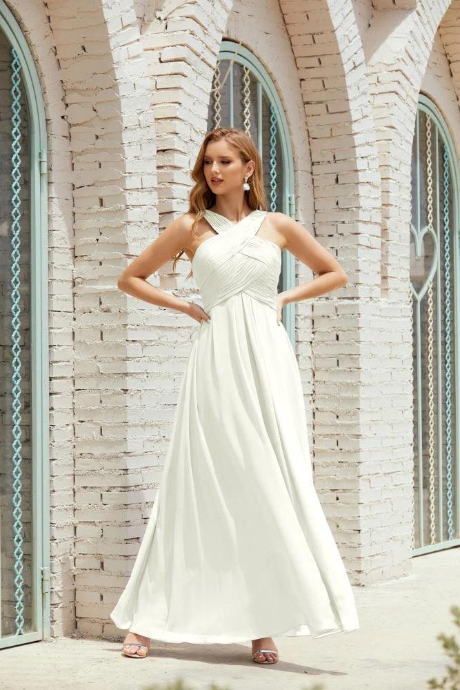 Halter Bridesmaid Dresses Formal Cocktail Prom Gown 28015 by numbersea