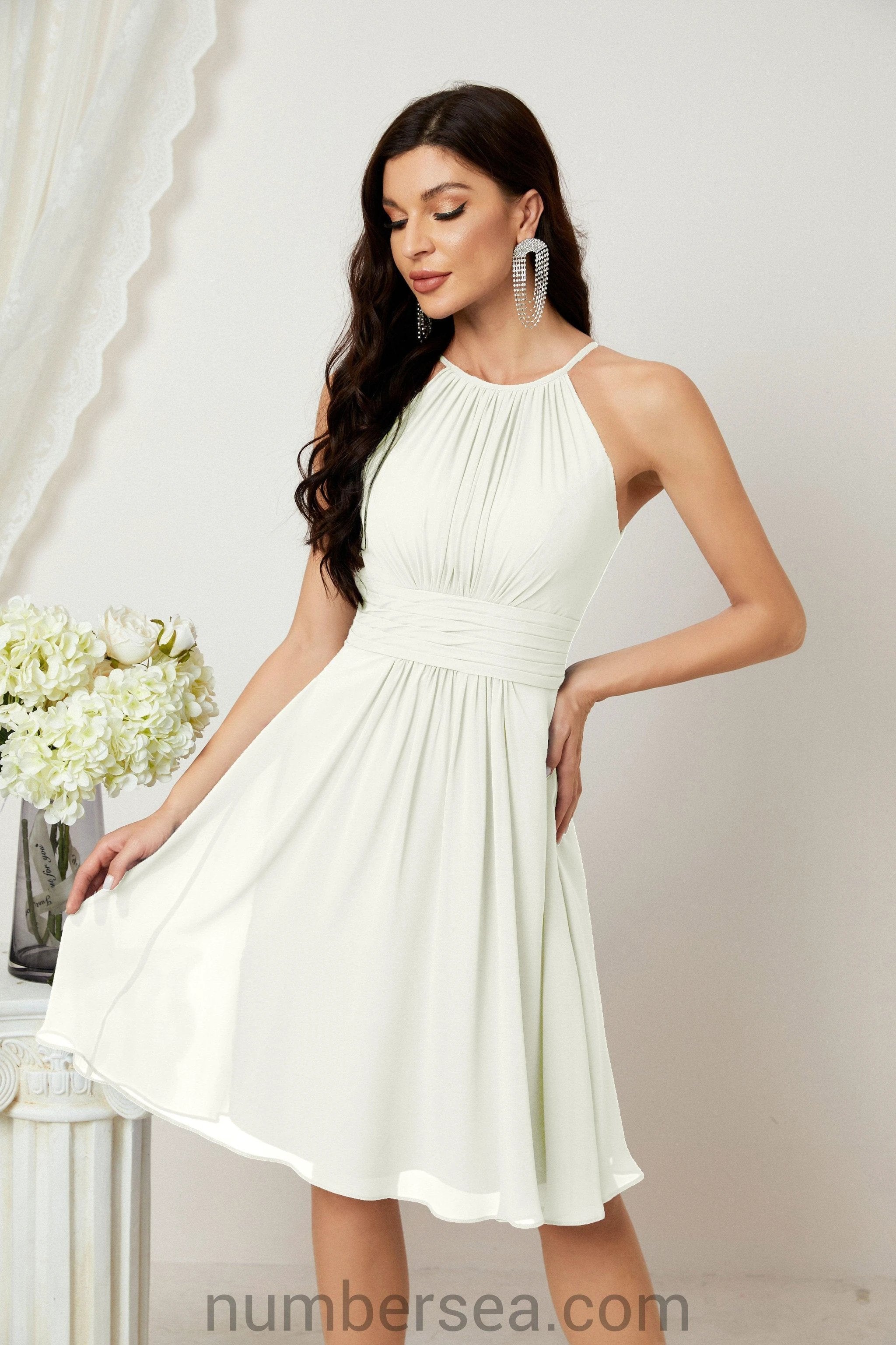 Halter Homecoming Dresses Formal Evening Party Cocktail Dress 28011 Clearance sale (ZD16954)