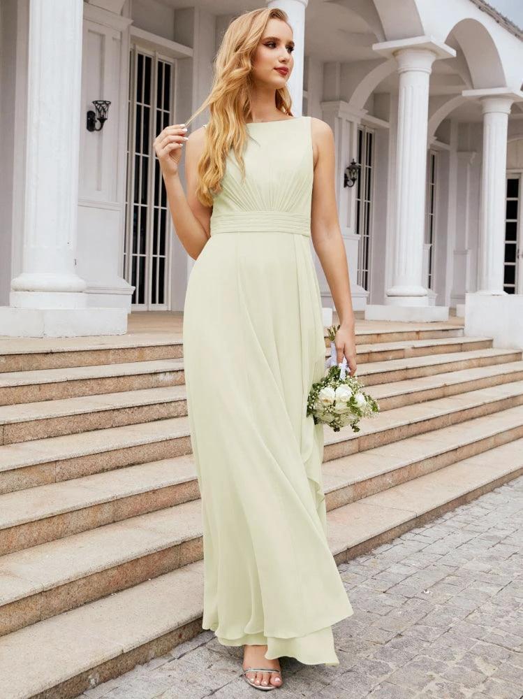 Numbersea Bridesmaid Dresses for Wedding Ruffles Long Formal Prom Gowns 28039 by numbersea