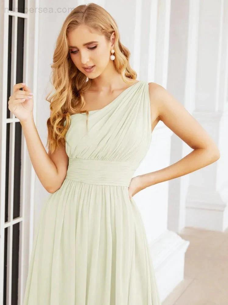 ZapDress One Shoulder Bridesmaid Dresses Long Maxi Formal Evening Party Prom Gowns 28061 (ZD17044)