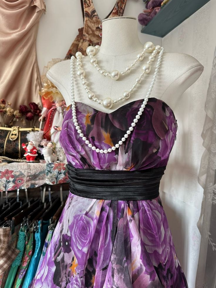 A Line Sleeveless Long Floral Chiffon Evening Dress Prom Dresses