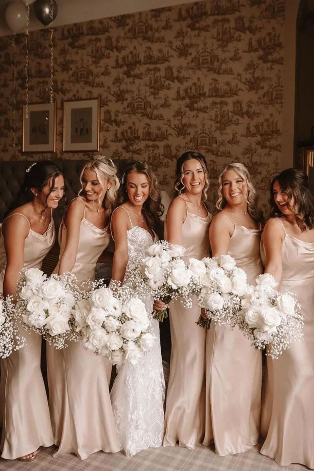 Classic Sheath Spaghetti Straps Champagne Long Bridesmaid Dress