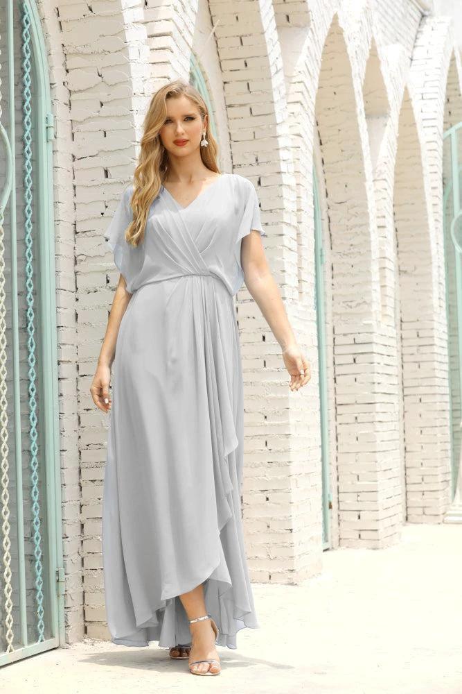 Numbersea Mother of The Bride Dresses Plus Size V-Neck Floor Length Formal Prom Dress for Wedding Guest 28020 by numbersea