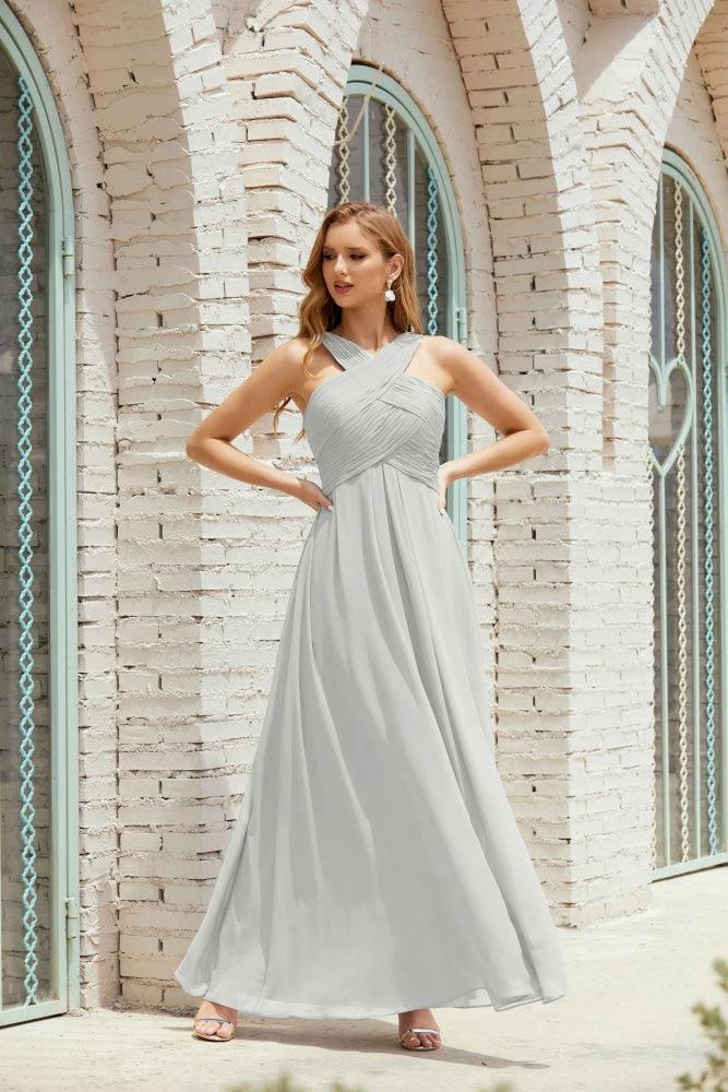 Halter Bridesmaid Dresses Formal Cocktail Prom Gown 28015 by numbersea
