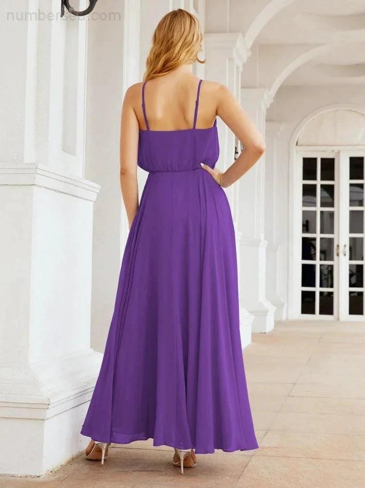ZapDress  Halter Long Bridesmaid Dresses Formal A line Juniors Dress 28029 (ZD17029)