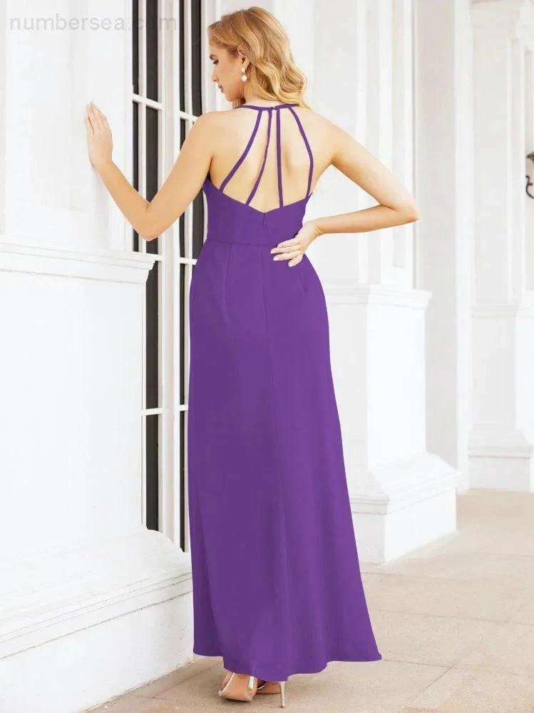 ZapDress Spaghetti Strap Bridesmaid Dresses V-Neck Long A-Line Formal Prom Gowns 28063 (ZD17045)