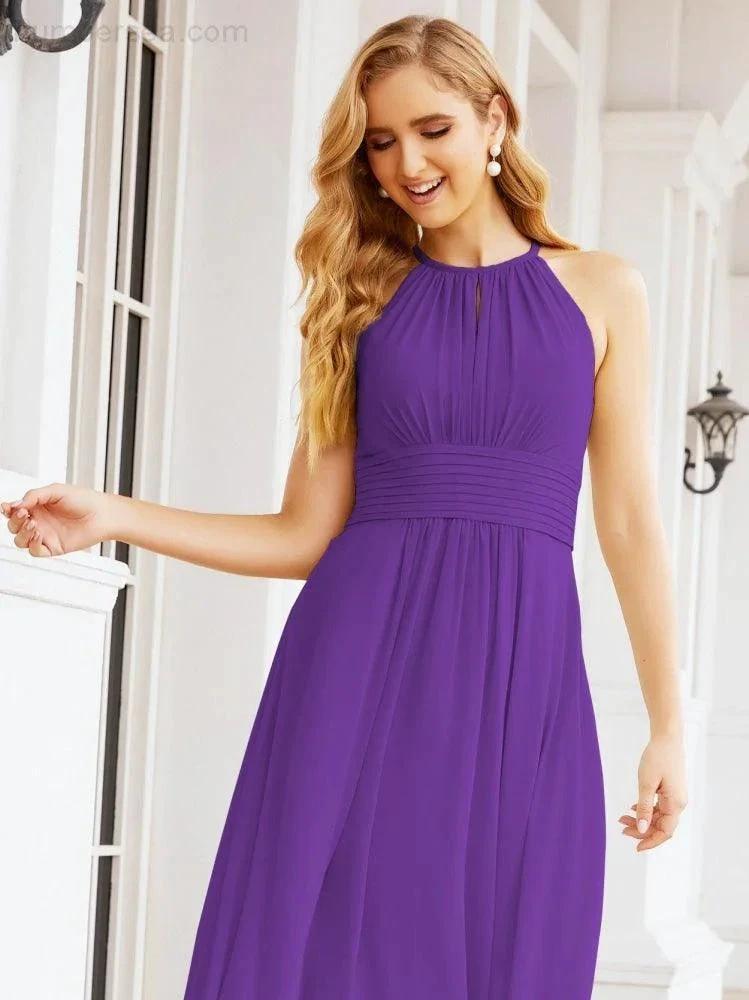 ZapDress Keyhole Bridesmaid Dresses Sleeveless Formal Evening Party Prom Gowns 28043 (ZD17032)