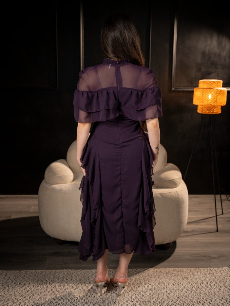 Misty Violet ��� Layered Chiffon Gown