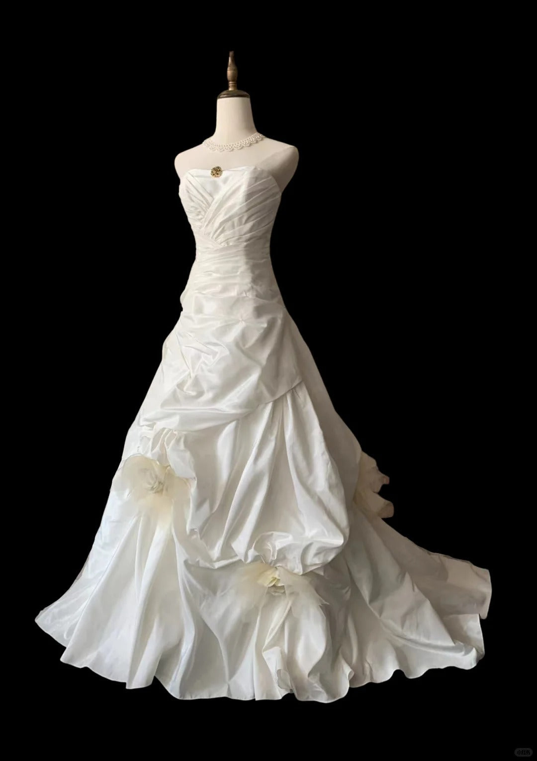 A Line White Party Dress Long Evening Dress Princess Wedding Dress    fg8107