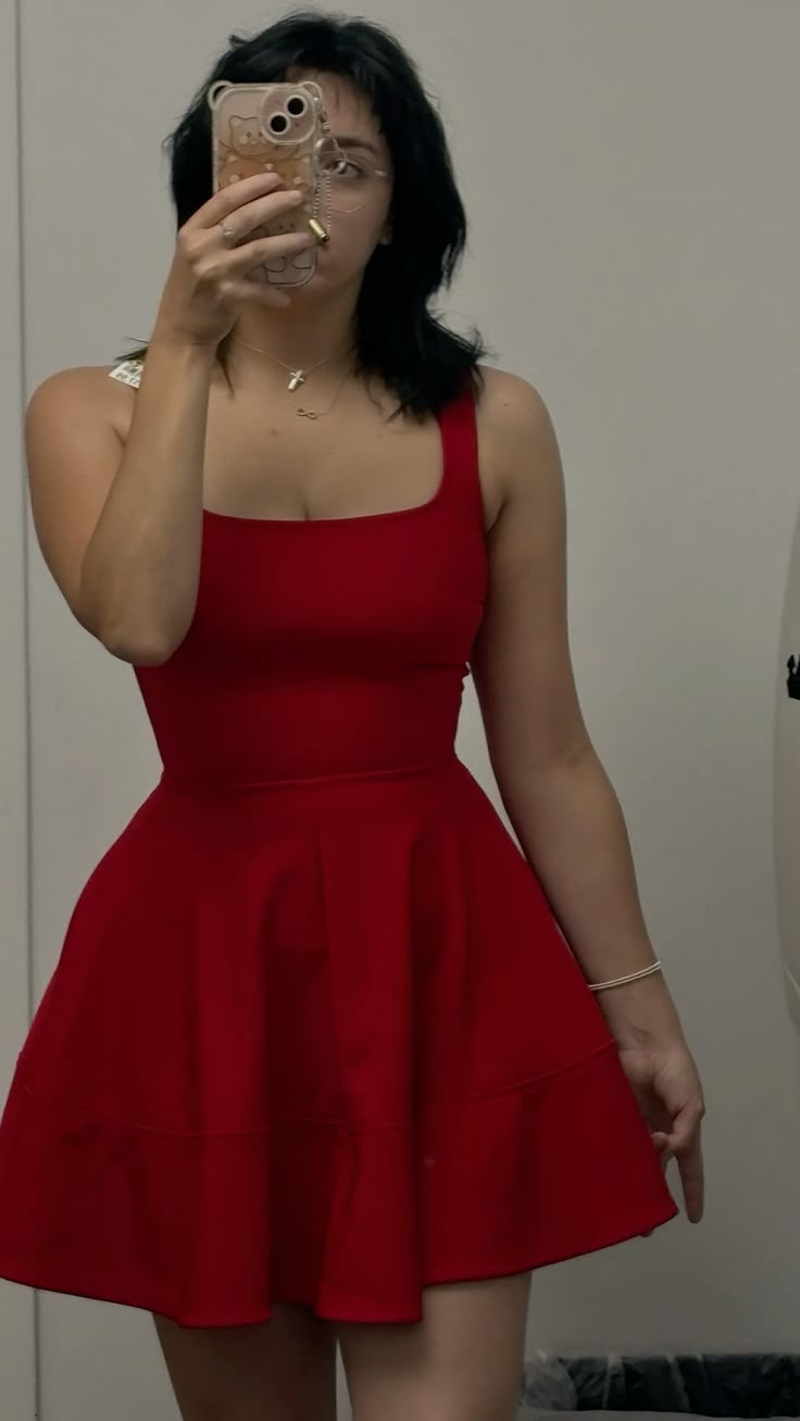 A Line Red Short Evening Dress Homecoming Dress Short Party Dress