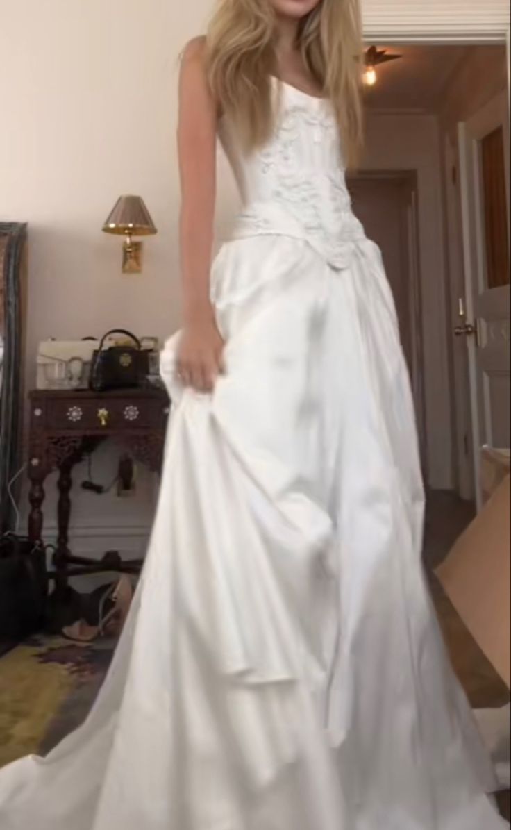 A Line Lace Up Back Strapless Wedding Dresses,Simple Bridal Gowns,Long Beautiful Bridal Gown      fg8071