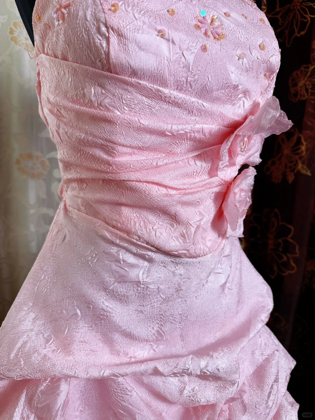 Pink Birthday Outfit Short Evening Dress Short Party Dress Vintage Homecoming Dress   fg8090