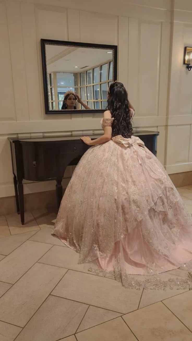 Pink Off Shoulder Design Princess Quinceanera Dresses Sweet 16 Ball Gowns - VelvetHem