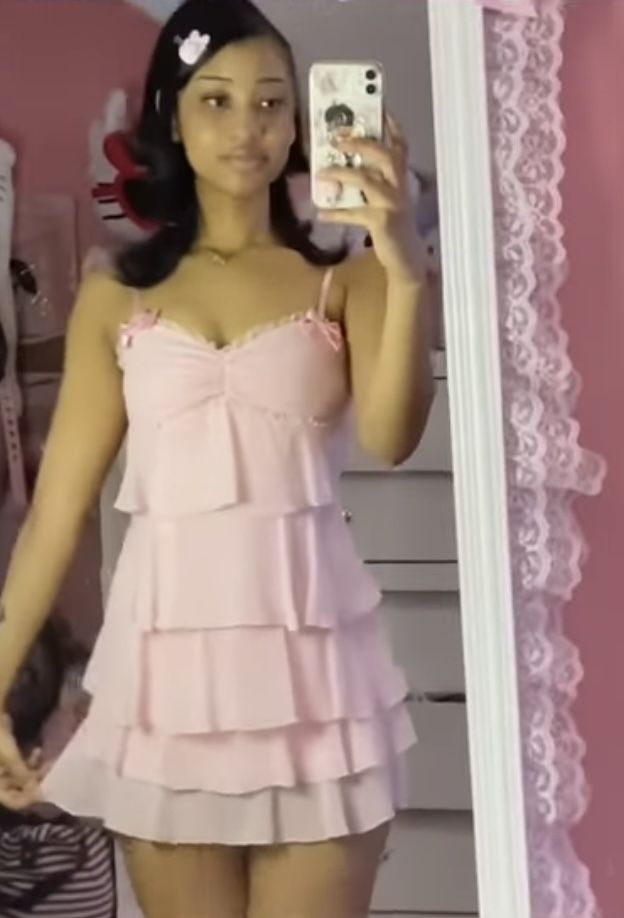 Pink Chiffon Birthday Outfit Short Evening Dress Cocktail Dresses Short Party Dress - FashionDia