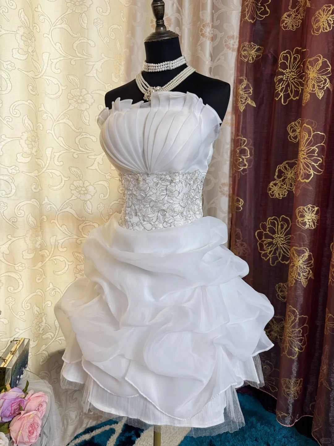 White Birthday Outfit Short Evening Dress Short Party Dress Vintage Homecoming Dress   fg8088