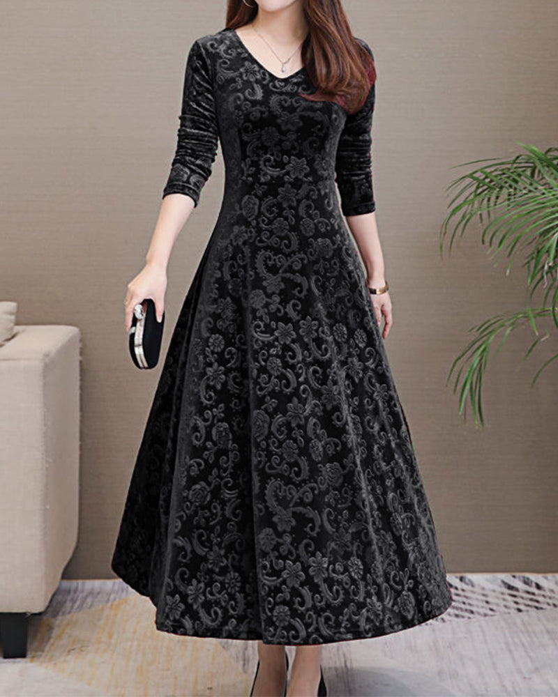 Odalis Effortless Velvet Dress Elevated Occasion Wear