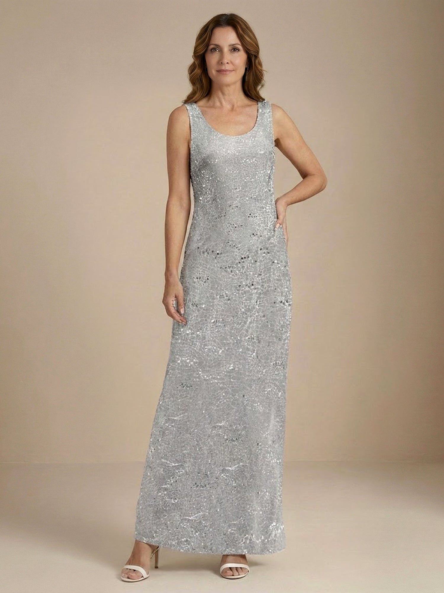 Chiffon Mother of the Bride Dresses with Sequins & Jacket