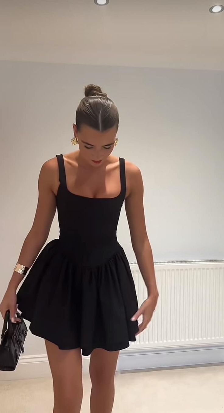 A Line Black Short Evening Dress Homecoming Dress Short Party Dress